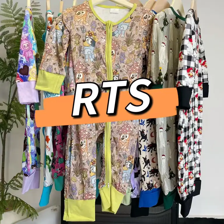 China Wholesale Rts Mixed Design Style Bamboo Pajamas Bundled With Random Characters Printed For Zippy And Long Set Manufacturer Factory Source Wholesale