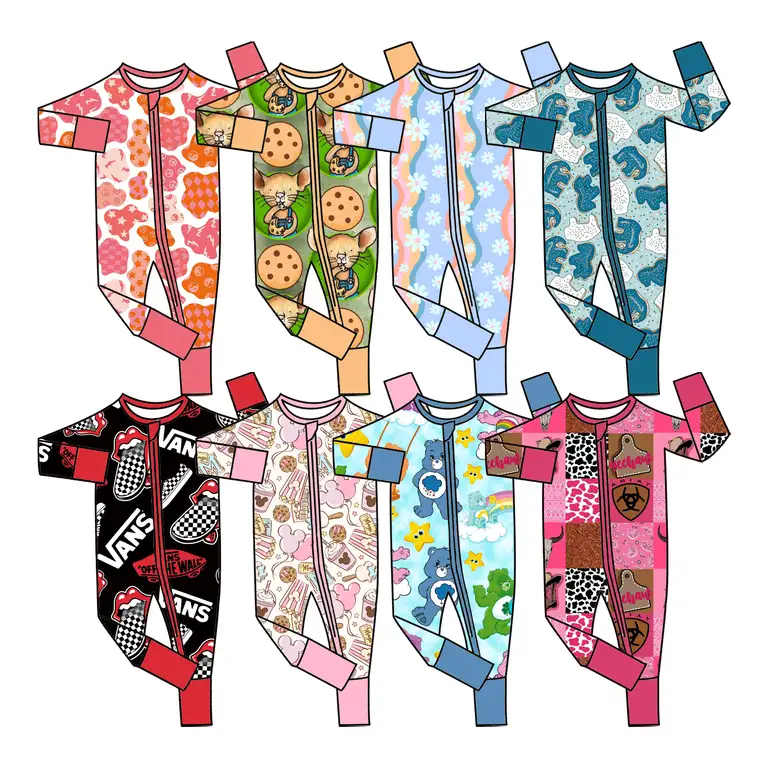 Tailor-made Custom Printed Bamboo Newborn Girls' Print Roupa Infant Infantil Jumpsuit Romper Babyclothes Supplier